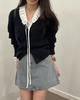 Korean Chic Cotton Jacquard Ribbon Shirt & Cable Knit Vest Set for Women