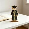 Graduate Cap and Gown Wallet Holder Bachelor's Uniform Solid Wood Cash Shape Cash Holder with Class