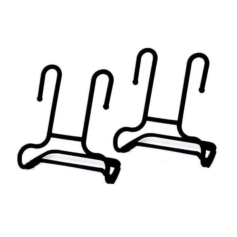 2Pcs Multi-Purpose Shoe Rack Double Hooks for Household Balcony Storage Sunshine Drying Shoes Organizer Home Essentials