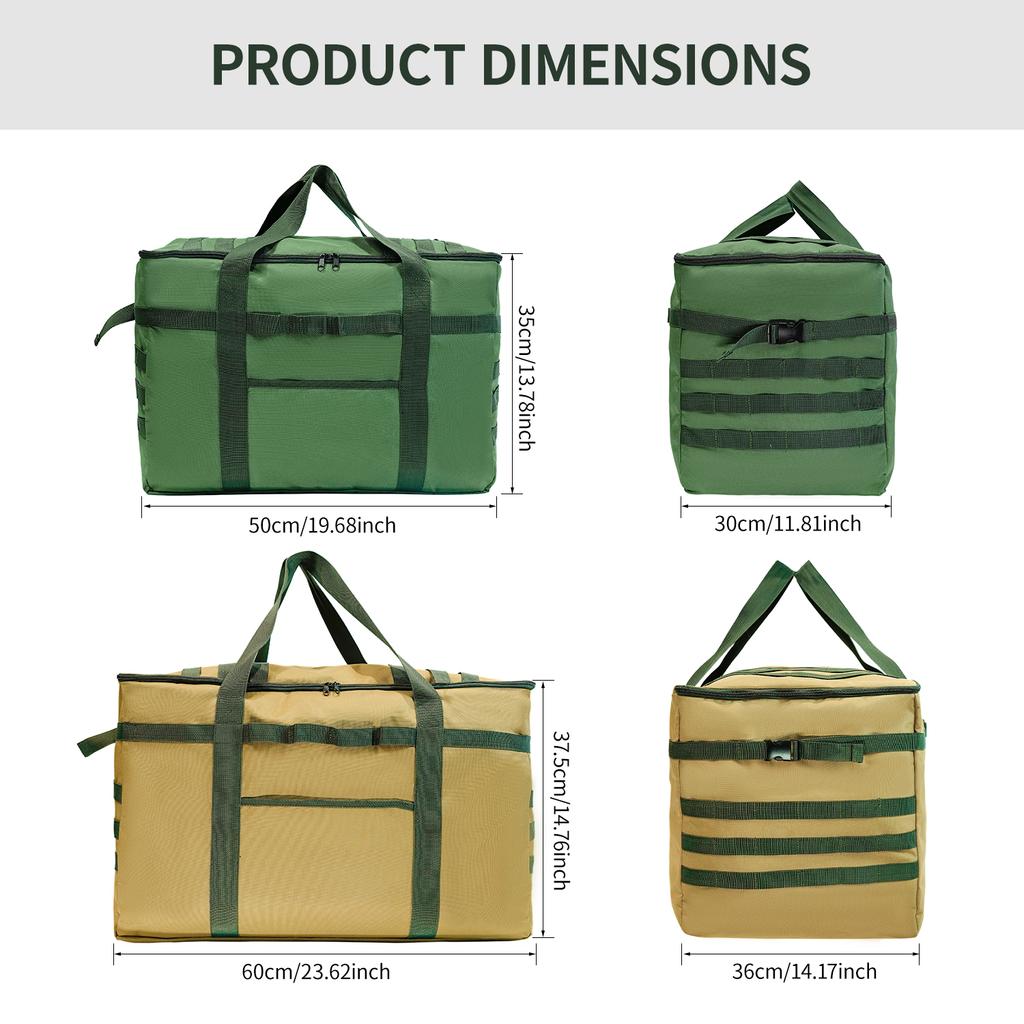 Borsa Portaoggetti Multifunzionale da Esterno 53/81L, Grande Capacità Viaggio e Campeggio Picnic Tenda Sacco a Pelo, Borsa Portatile Impermeabile