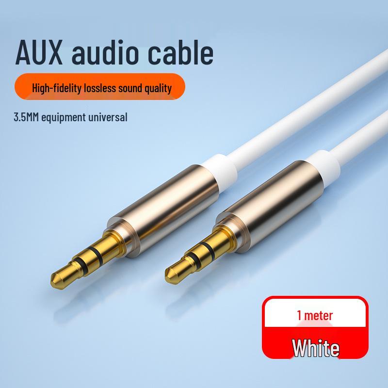 1m audio kabel TPE zinkové slitiny AUX, 3,5 mm samec-samec pro připojení do auta