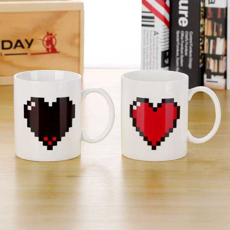 Original Mugs Coffee Cups Discoloration Mug Light Bulb Color Changing Cup Drinkware Personalized Gift Cup for Tea Christmas Beer
