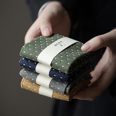 Water Absorbent Cotton Linen Tea Towel Japanese Style Clean Square Tea Ceremony Accessory Simple Forest System Tablecloth Cloth