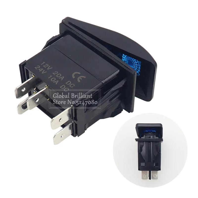 12V / 24V Car Boat Caravan Rocker Switches Waterpoof  Rocker Switch Dual Blue LED Light HORN ROOF LED LIGHT BAR