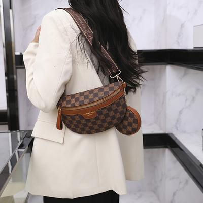 Trendy Plaid Women's Crossbody Bag New Arrival Waist Bag Shoulder Bag Small Niche Sensati Single Strap Sling Bag