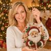 Home Art Activity Set Christmas Rhinestone Painting Kit, DIY Wreath Craft for Adults, Double Full Drill Accessory Sided Window Ornament, Acrylic