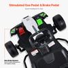 SucceBuy 24V 9Ah Electric Pedal Go Kart Portable Outdoor Race Toy with 200W Motor Adjustable Speed & Brake for Kids Play Toys