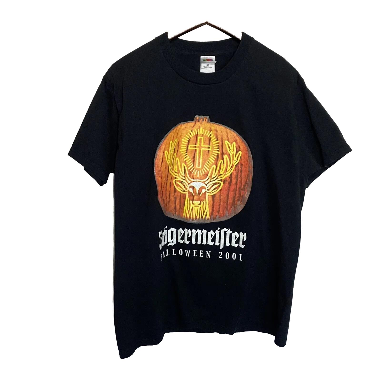 Jagermeister T-shirt Men XLarge Halloween 2001 Graphic Black Short Sleeve Tee XXXL
