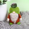 Plush Gnome Spring Decoration Cute Green Plant Gnome Doll for Tiered Tray Indoor Table Office Farmhouse Christmas Decoration