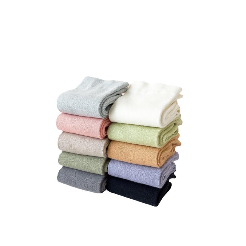 5 Pairs of All Cotton Long Stack Socks for Women In Autumn and Winter