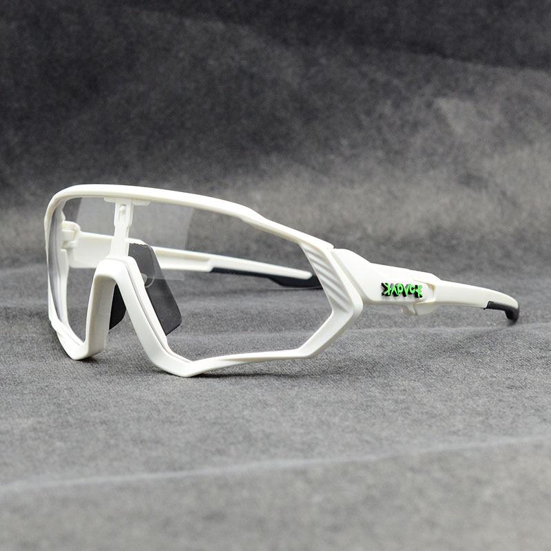 Color-changing cycling glasses with myopia running sports bicycle driving windproof eye protection