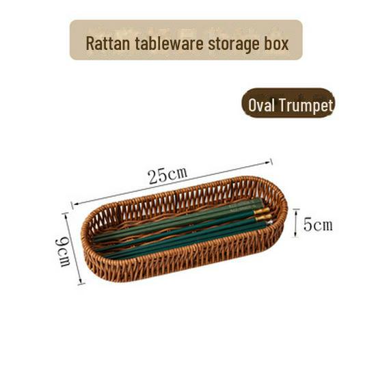 

Корзина для столовых приборов и хлеба из ротанга с держателем для кухонных принадлежностей для кухни или ресторана