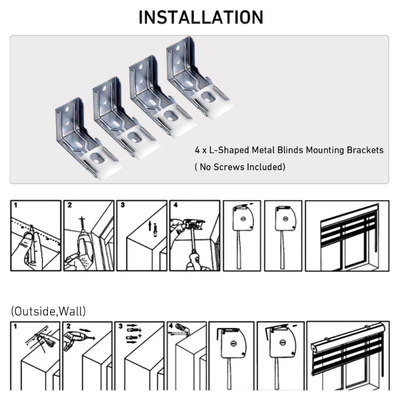 Zebras Shade Mounting Brackets,Metal Blinds Bracket Window Repair Set Heavy Duty Support for (72mm) Zebras Shade,Blinds