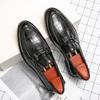 2024 Men Dress Shoes Handmade Brogue Style Men Loafers Leather Wedding Shoes Men Casual Flats Oxfords Formal Shoes Gents Shoes