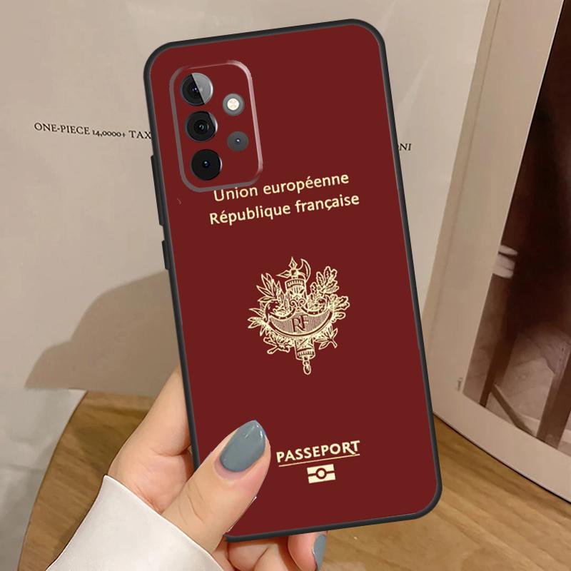 German Italian French Passport Case For Samsung Galaxy A33 A53 A13 A54 A34 A14 A56 A36 A16 A06 A12 A32 A52 A35 A17 A15 A55