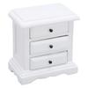 1:12 Scale   Night Stand Birch Wood 3 Drawers    Ature   Bedside Table for Home Decor