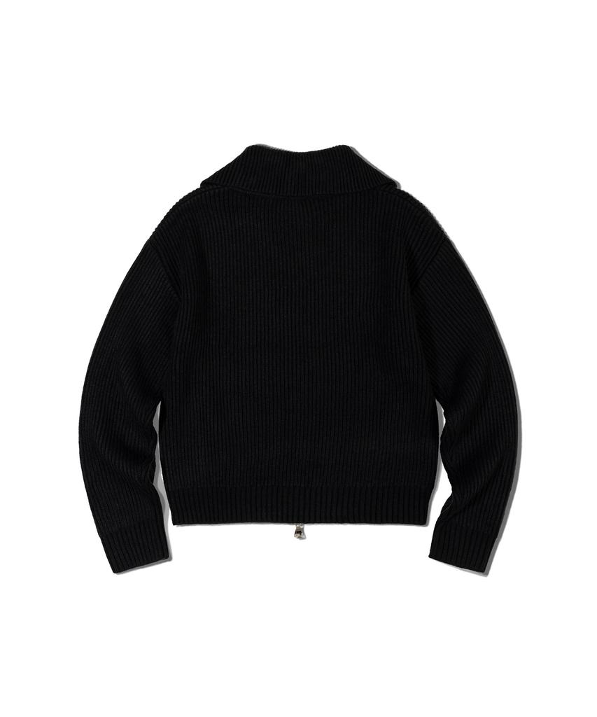 MOAA Two-Way Zip-Up Knit (Black)