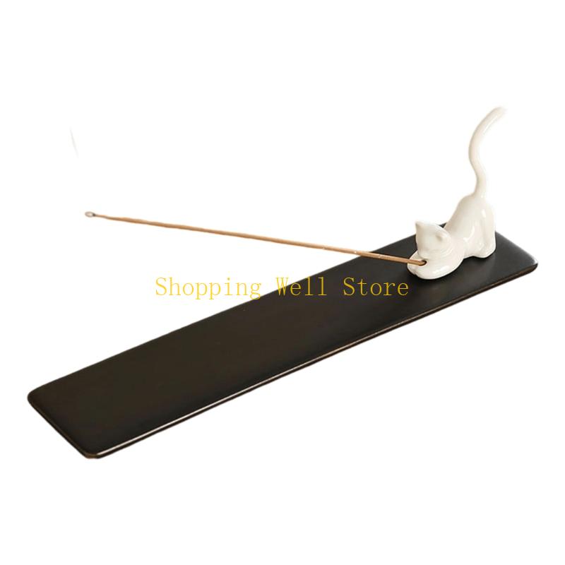 KX4B Ручной керамический держатель для благовоний Держатель для сжигания благовоний для палочек Сжигатель благовоний для релаксации Медитаций Комнаты йоги