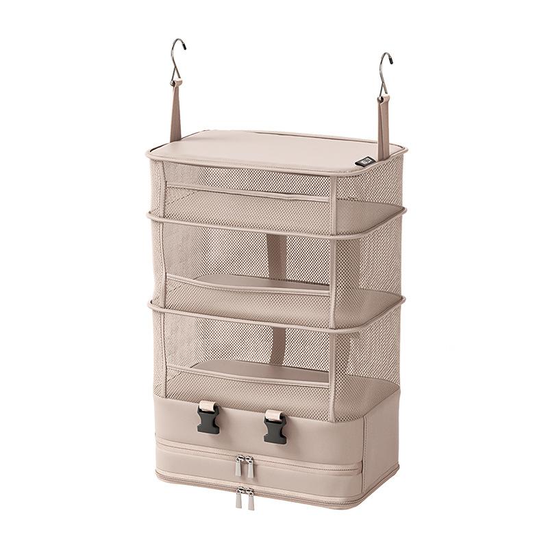 

1pc Hanging Travel Clothes Storage Bag Large Capacity Underwear Storage Bag Travel Travel Hotel Wardrobe Hanging Bag Polyester