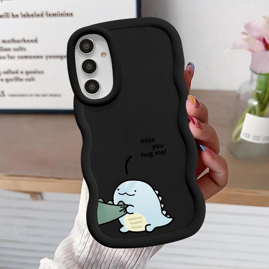 Soft Phone Cover Case for Samsung Galaxy A12 A14 A11 A16 A15 A52 A21s A13 A05 A03 A53 A23 A33 A06 A04 A22 Couple Cute Dinosaur