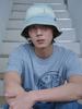 Olinkeompeulliteu Vintage Bleached Denim Bucket Hat (Light Blue)