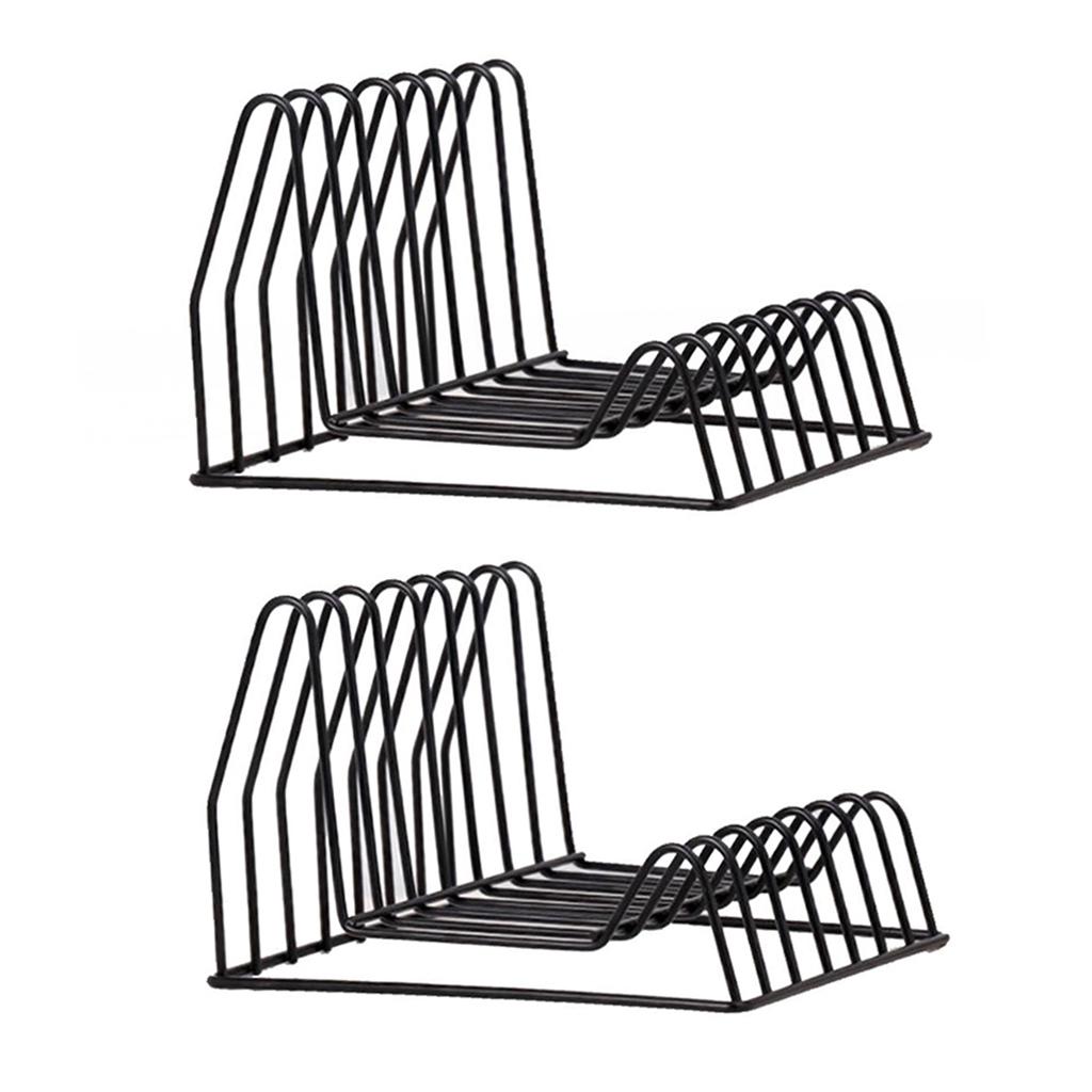 Buy 2x Book Holder Metal Wire Desktop Magazine Rack Bookshelf for