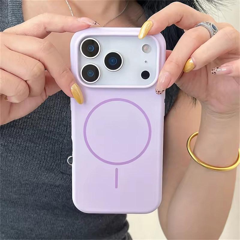 Liquid Silicone Matte Solid Case for iPhone 17 Air 16 15 14 Plus 13 12 Pro Max for Magsafe Wireless Charging Shockproof Cover