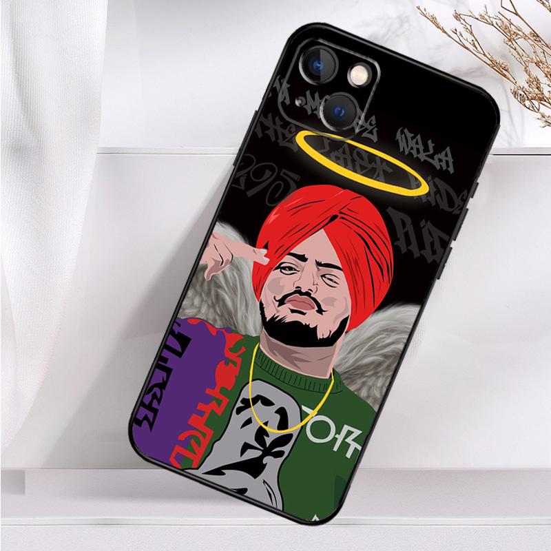 Indian Rapper Sidhu Moose Wala Phone Case For iPhone 16 15 14 13 12 11 Pro Max Mini X XR XS Max 7 8 Plus Back Cover