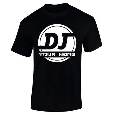 Pánská trička Personalizované DJ tričko Vlastní jméno DJe Hudba Unisex trička Oblečení ve stylu hip hopu Trička pro milovníky DJ hudby DIY