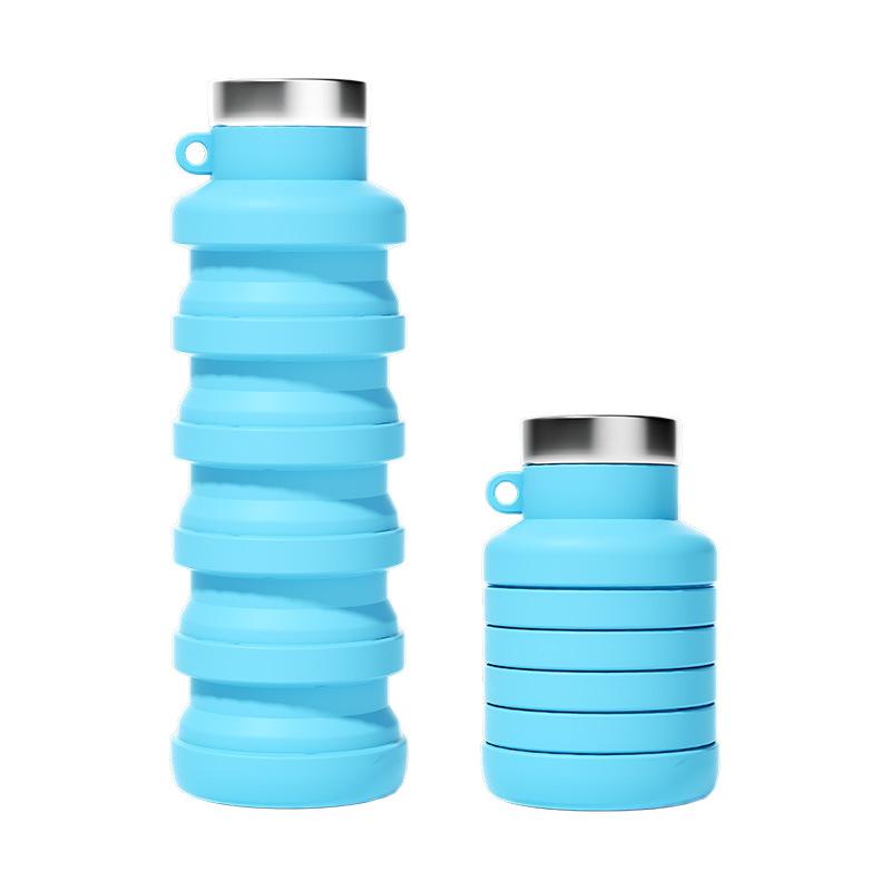 Silicone folding kettle running fitness portable water bottle outdoor sports water cup travel cup