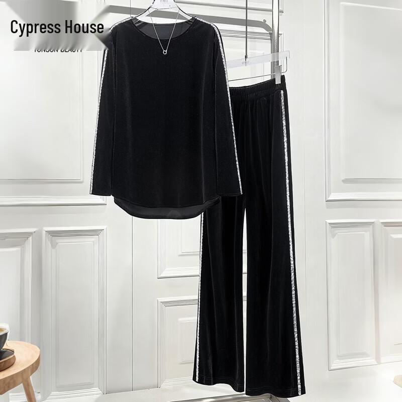 Sibaishe Women s Round Neck Two-Piece Outfit XL