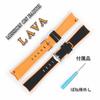 Swatch X OMEGA Exclusive Rubber Strap with Clicker Feature (Black & Orange/LAVA)