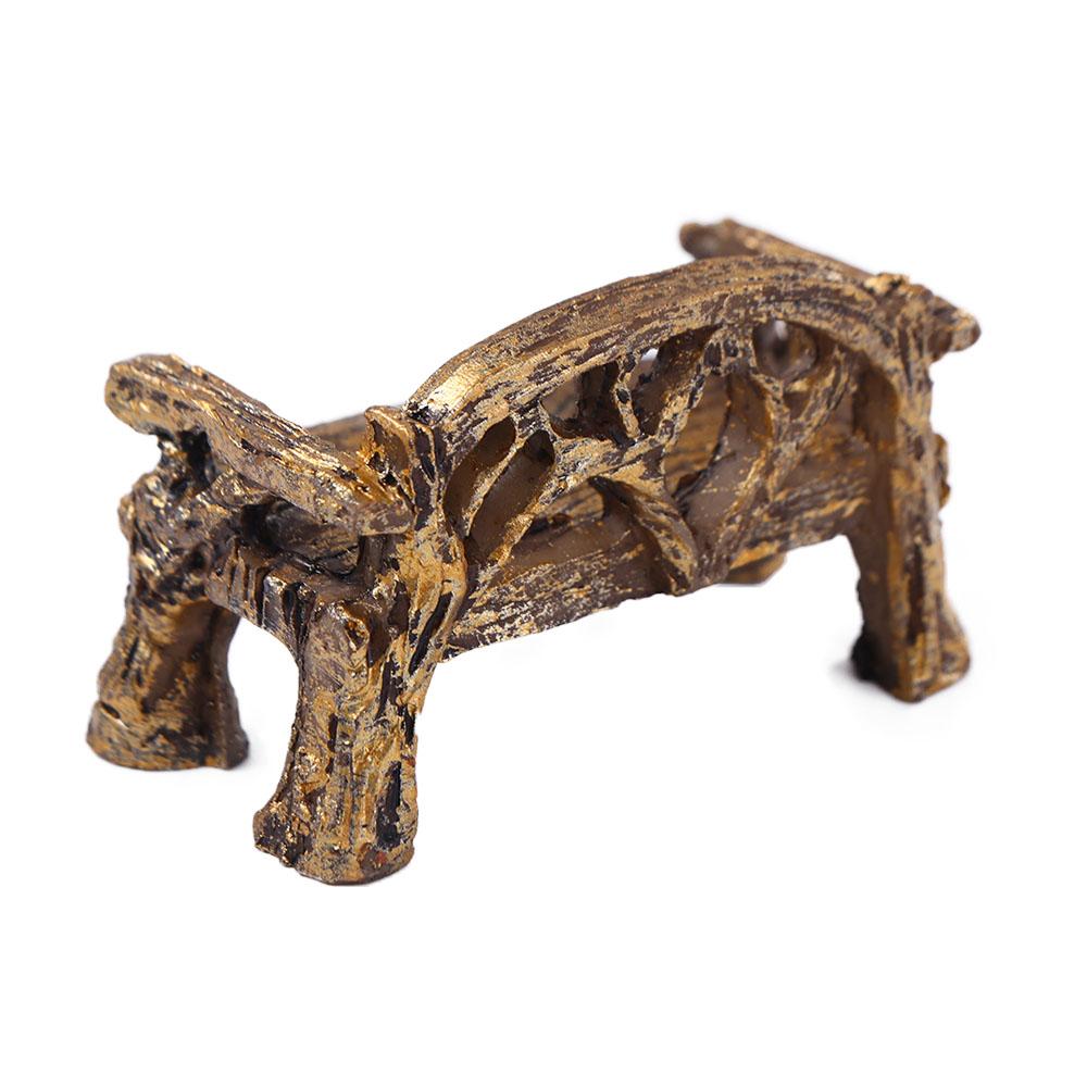 Resin Mini DIY Craft Furniture Figurines Park Seat Ornaments Lawn Chairs Set Bench Miniature