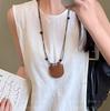 Bohemian Geometric Pendant Necklace Niche Retro Temperament Collarbone Chain Light Luxury Versatile High-end Jewelry