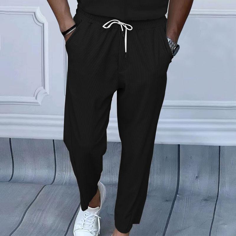 New Men's Spring and Summer Loose Straight Leg Casual Pants