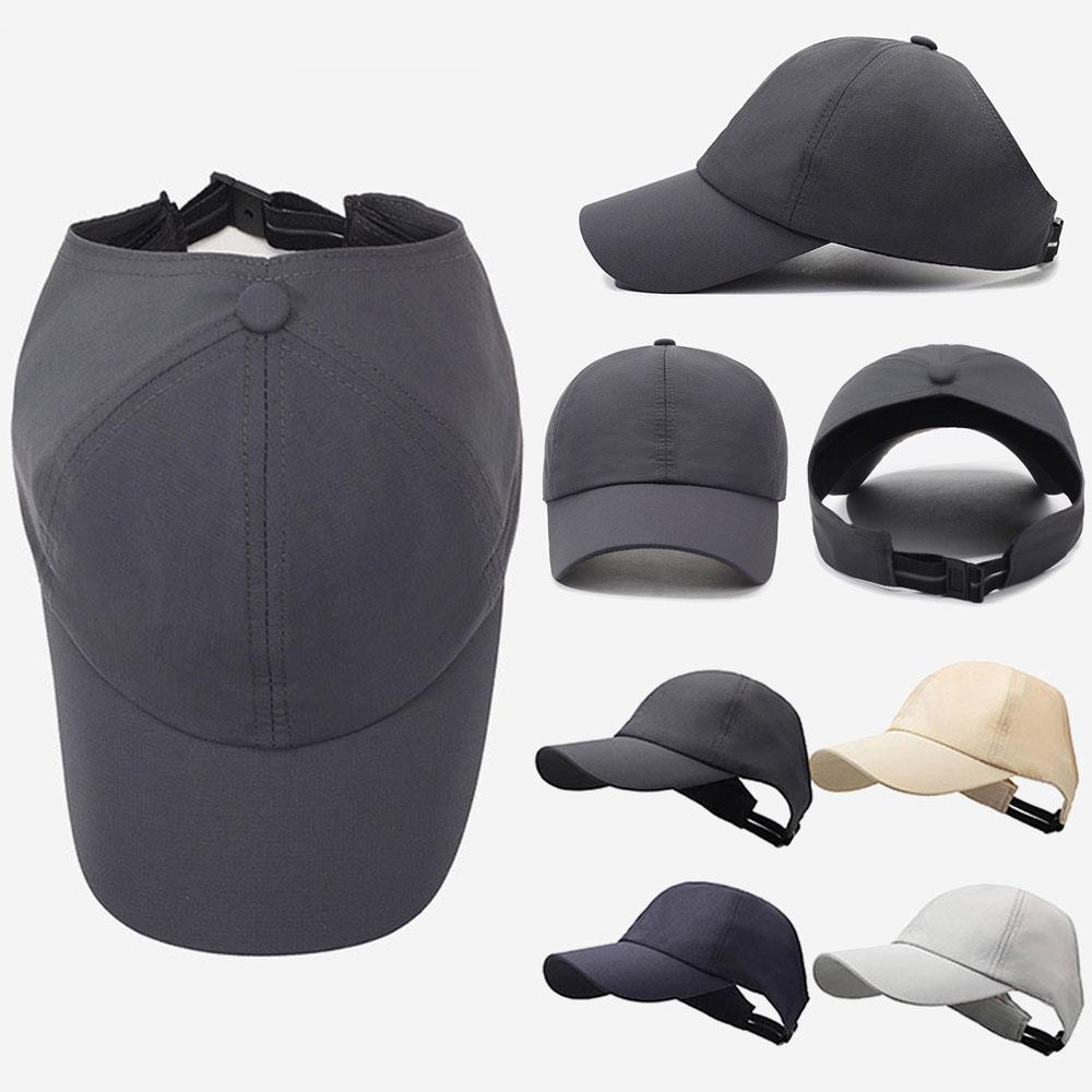 New High Ponytail Baseball Cap for Women Girls Summer Sports Cap Fashion Casual Solid Color Cap Sun Hat with Ponytail Hole