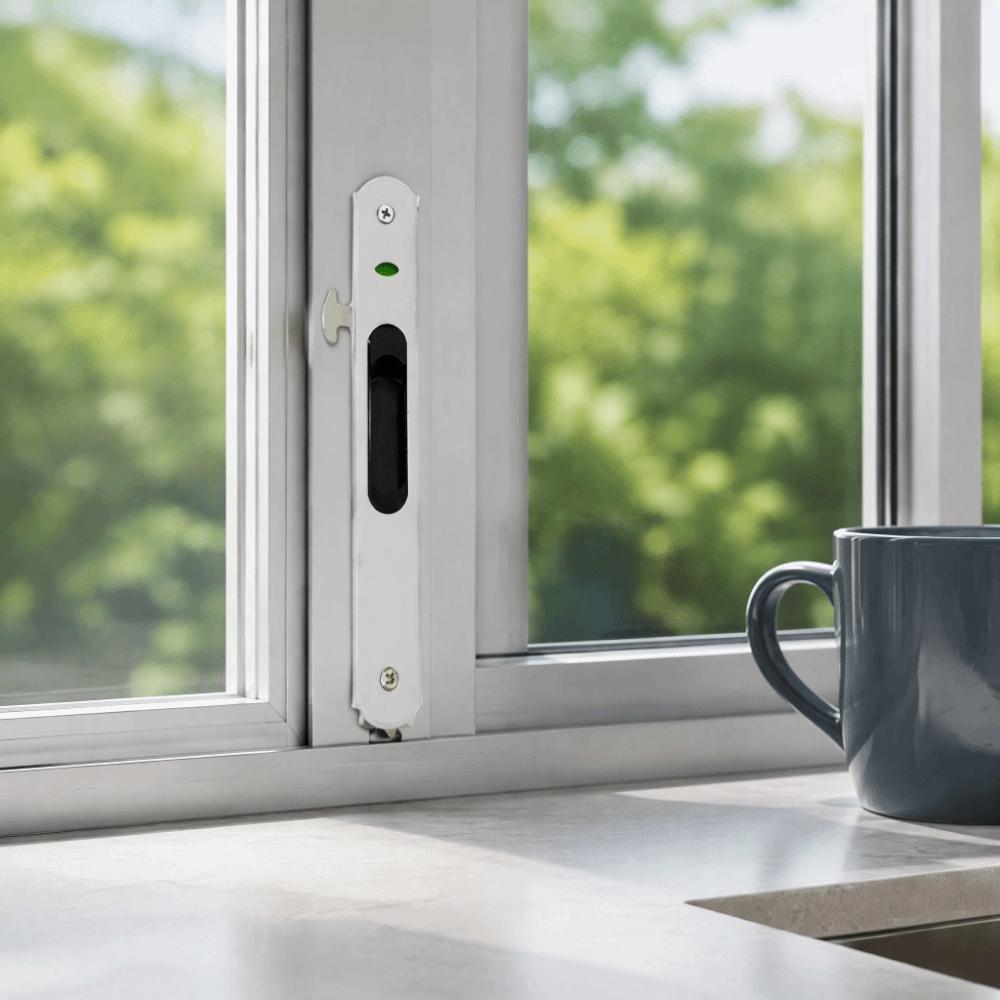Flush Mount Door Lock Catch Keyed Lock Mortise Lock Handle Modern Sliding Door Lock  Bathroom