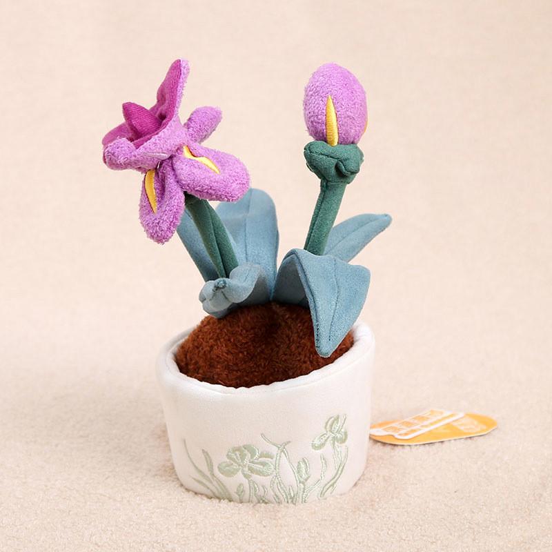 

Cute Botanical Plush Figure With Short Pile Fabric For Living Room Decor And Collecting Iris