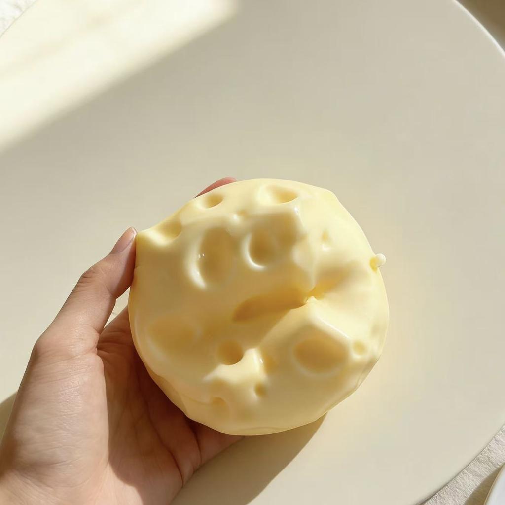 Jumbo Cheese Cube Stress Ball Big Cheese Shapeable Squeeze Ball Sensory Fidget Toy Anti Stress Relief Gift For Adults