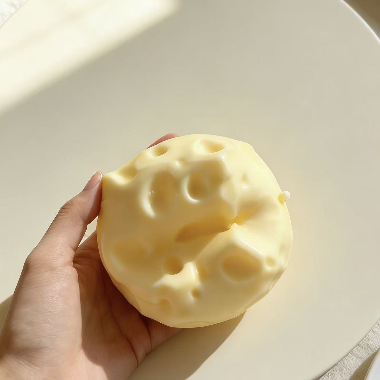 Giant Cheese Cube Shaped Anti-Stress Ball, Moldable Cheese Ball, Sensory Anti-Stress Toy, Festivals Gift