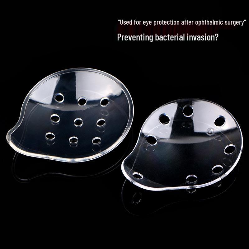 Porous Transparent Eye Mask for Post-Surgery Protection, Anti-Collision Oval Shield for Ophthalmic Use.