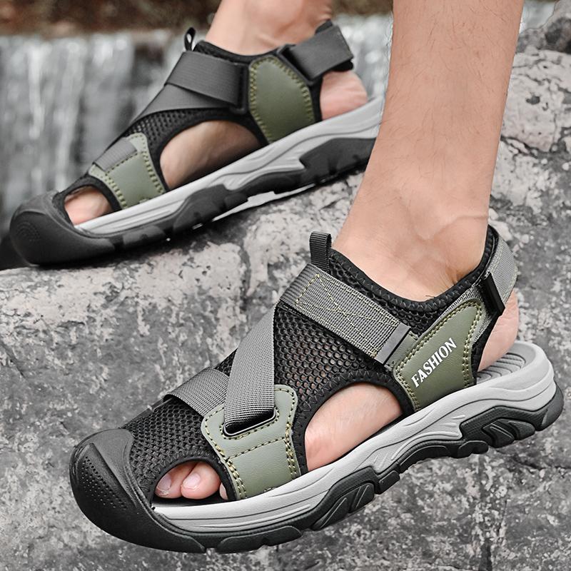 New Leather Mens Casual Shoes Summer Men Sandals Outdoor Men Leather Sandals for Men Beach Shoes Roman Shoes Plus Size 38-45