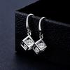 Versatile Korean Style Rhinestone Tassel Cube Earrings for Women