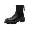 New platform Martin boots short boots women's British style heightening thin boots fleece boots rear zipper thick heel women's boots