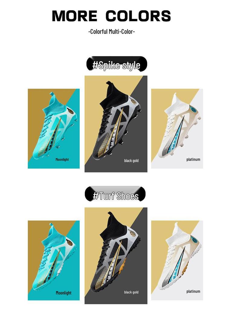 Men's Plus Size Non-Slip High-Top Football Shoes for Adults and Students