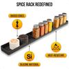 Magnetic Stove Top Shelf Black Silicone 30" Over the Stove Spice Rack Heat Resistant No Hassle Installation Dishwasher Safe Ove