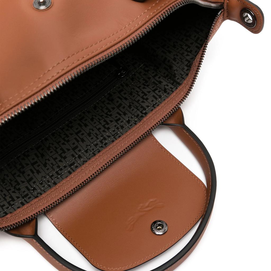 Longchamp Le Pliage Xtra 25 Snap Zipper Closure Leather Dumpling Shoulder Tote Bag Small Women Bags Brandy 1512987504