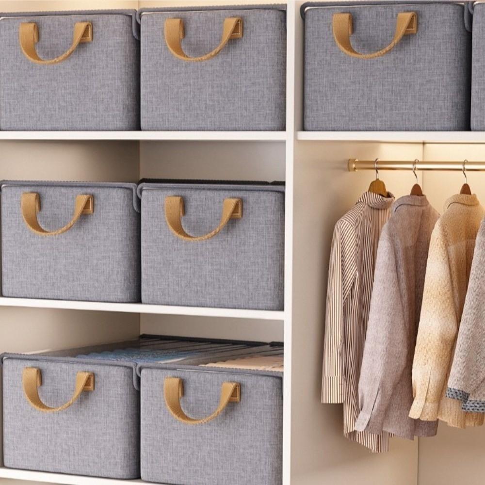 Abgedeckte Design-Aufbewahrungsbox Stahlrahmen Stoffmaterial Kleiderorganizer Zusammenklappbar Faltbar Unterwäsche-Aufbewahrung