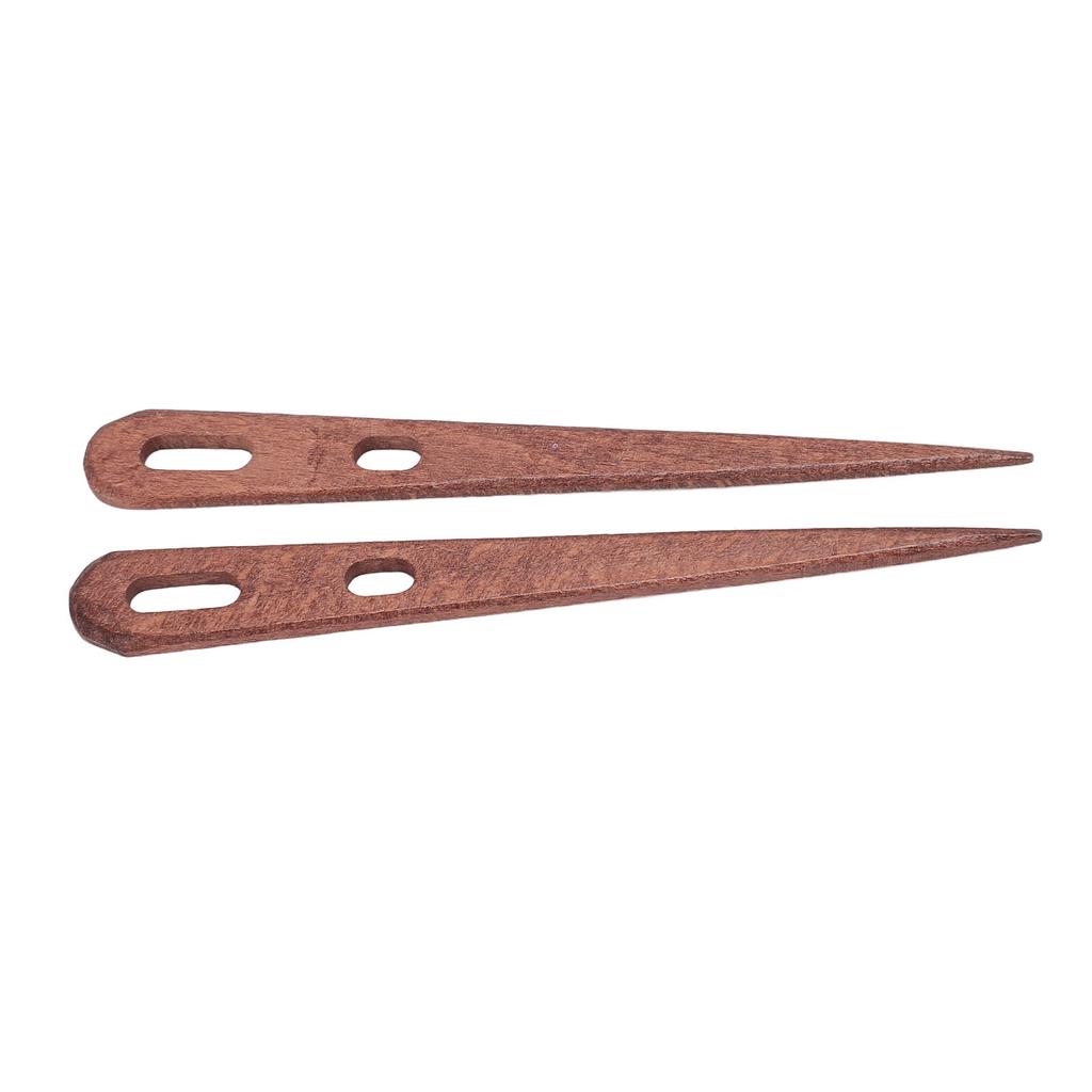 2Pcs Wooden Weaving Crochet Needle 2 Big Eyed Knitting Needles for Carpet Blanket Scarf