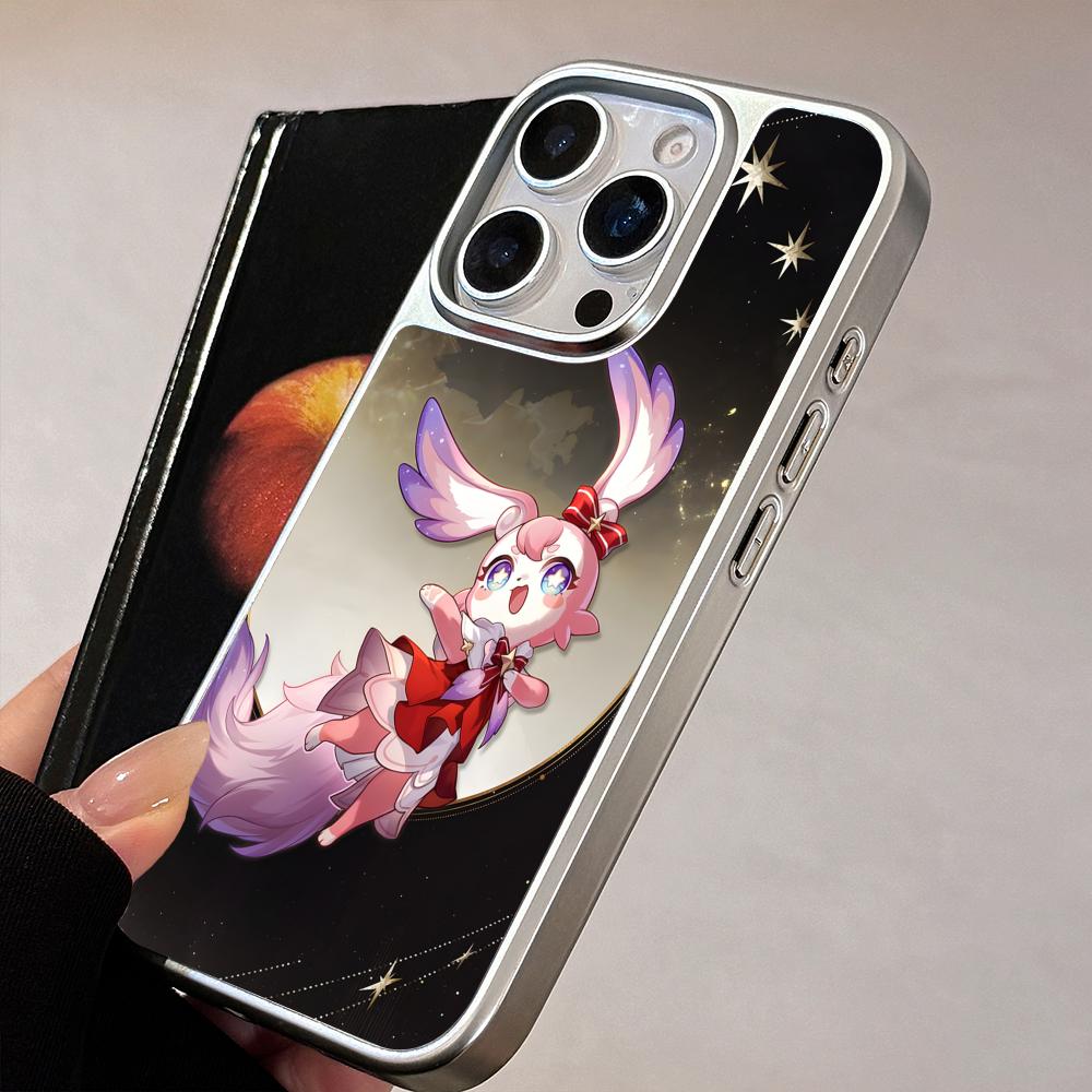 HSR Mem Silberbeschichtete Handyhülle für iPhone 17 16 15 14 13 12 11 Air Pro Max Plus Bunte Abdeckung